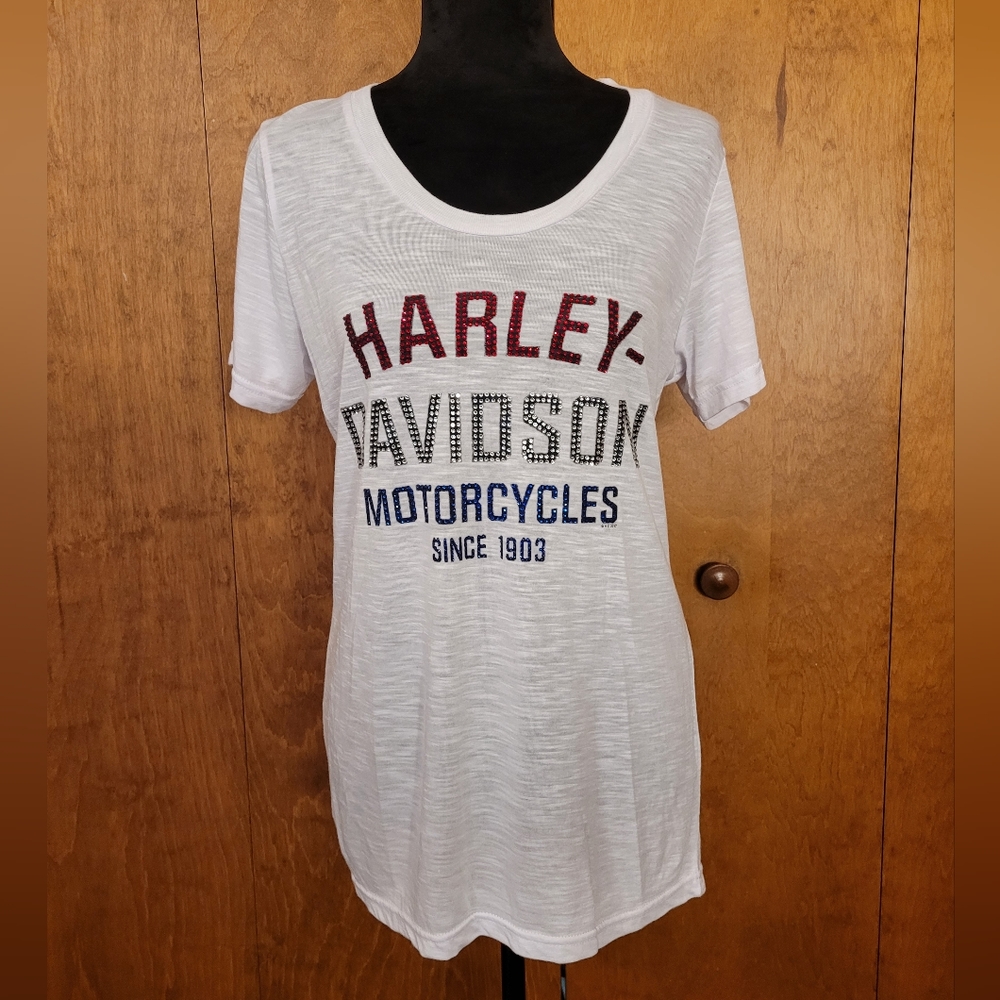 Harley Davidson Women's Rhinestone T-Shirt - NEW!